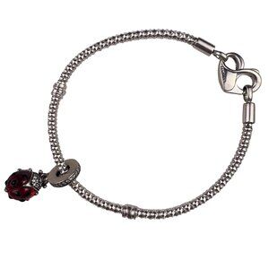 Pandora Womens Silver Tone Bracelet With Ladybug Charm S925  ALE